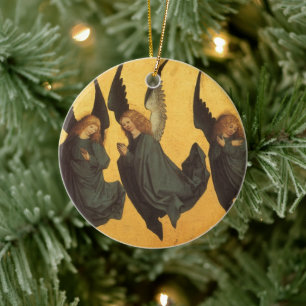 Trio of Renaissance Angels by Master of Housebook Ceramic Tree Decoration