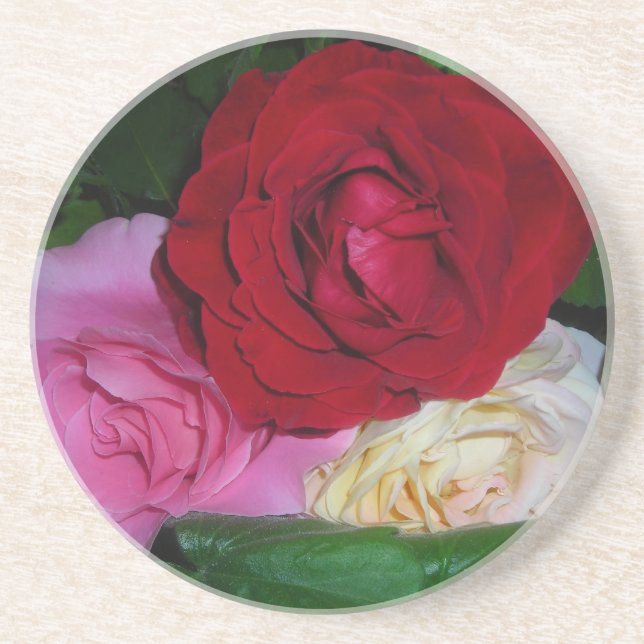 Trio of Roses Coaster (Front)