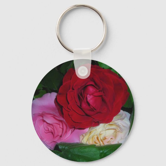Trio of Roses Key Ring (Front)