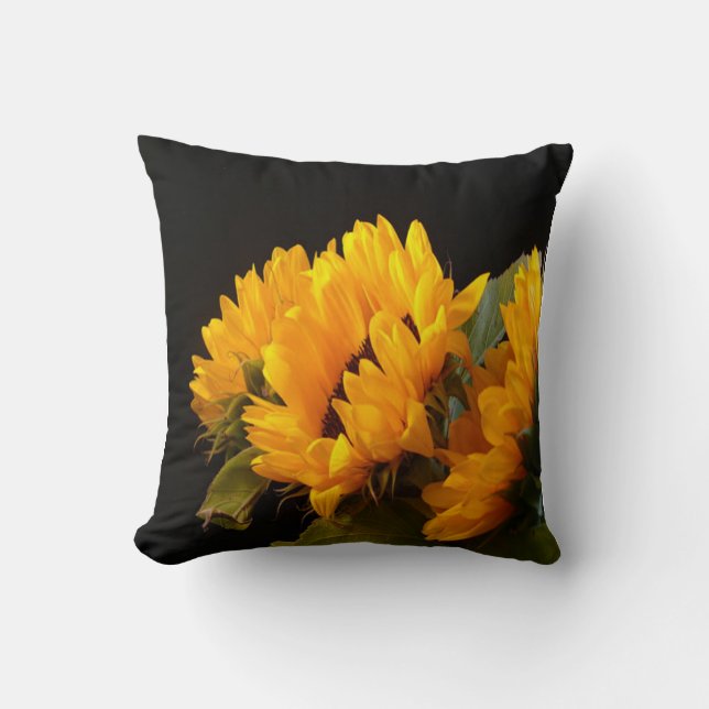 Trio of Sunflowers Cushion (Front)