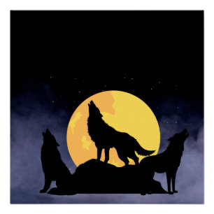 trio of wolves poster