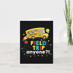 Trip Anyone Magic School Bus Kid Teacher Test Day  Card