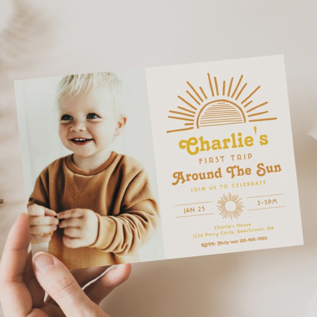 Trip Around The Sun Invitation | Boho Birthday (Creator Uploaded)