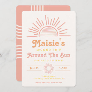 Trip Around The Sun Invitation Boho Birthday