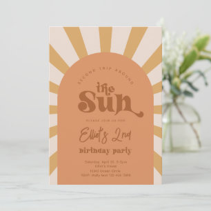 Trip Around The Sun Invitation   Girl Sun Invite