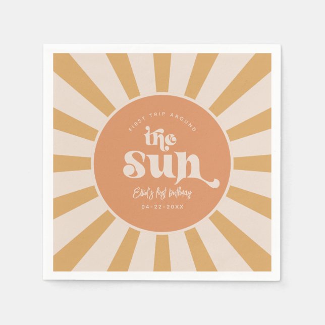 Trip Around the Sun Party Napkins (Front)