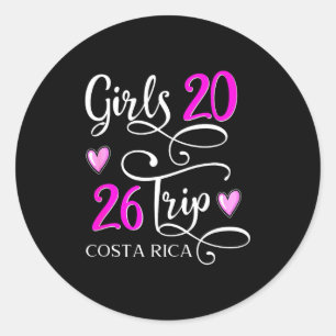 Trip Costa Rica Vacation Beach Classic Round Sticker