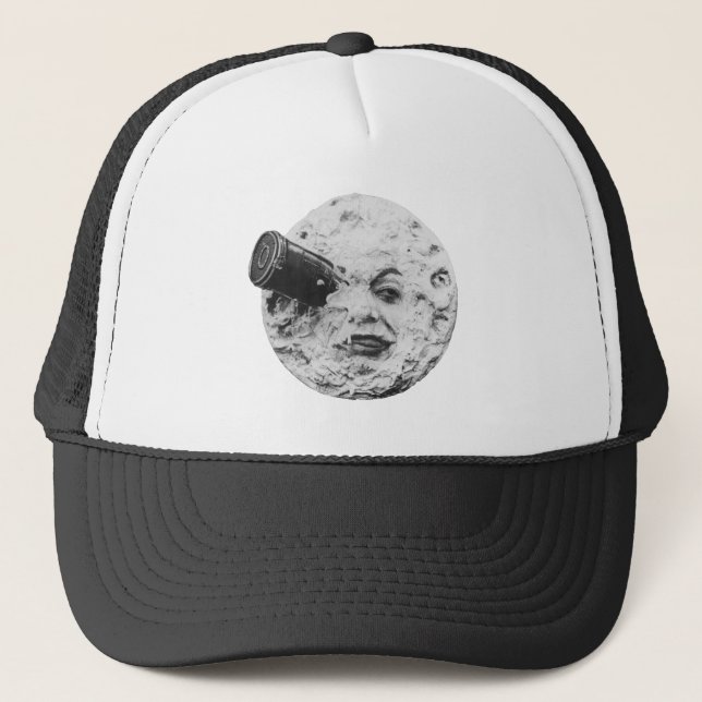 trip moon vintage movie cinema cc0 film georges me trucker hat (Front)