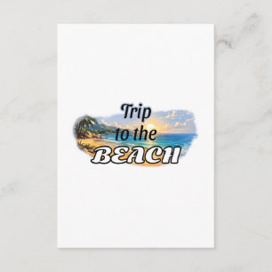 Trip to the Beach Tropical Sunset Escape Design Enclosure Card