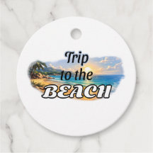 Trip to the Beach Tropical Sunset Escape Design