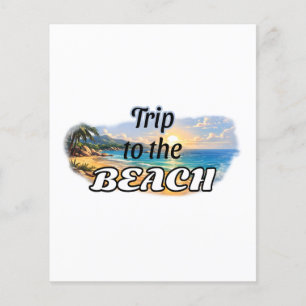 Trip to the Beach Tropical Sunset Escape Design Flyer