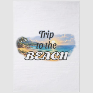 Trip to the Beach Tropical Sunset Escape Design Tissue Paper