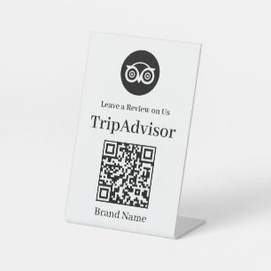 Tripadvisor QR Code Custom Business Review Pedestal Sign