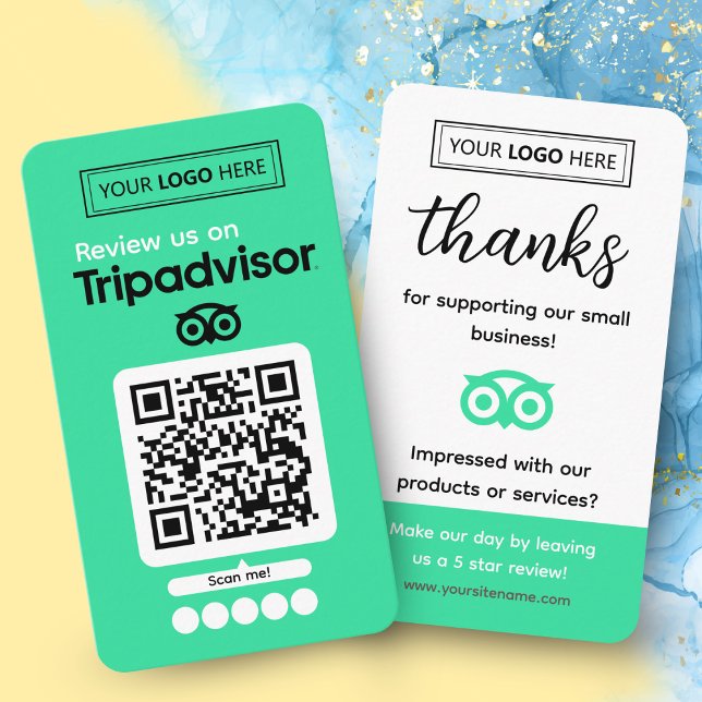 Tripadvisor Review Request Business Card (5 star review tripadvisor)