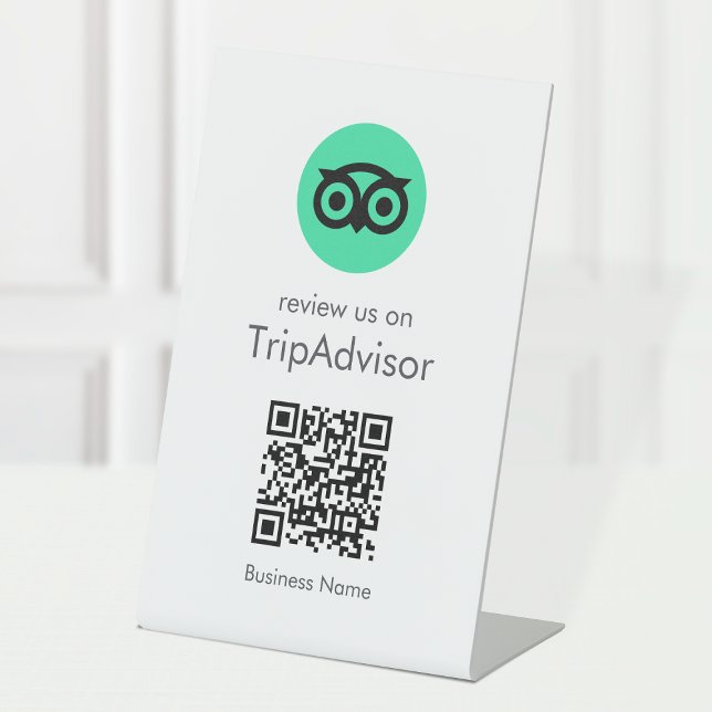 Tripadvisor Reviews | Business Review QR Code Pedestal Sign (Creator Uploaded)