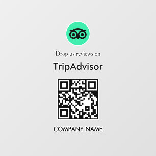 Tripadvisor Reviews QR Code Business Window Cling