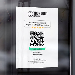 Tripadvisor Reviews QR Code Rate Business 5 Star