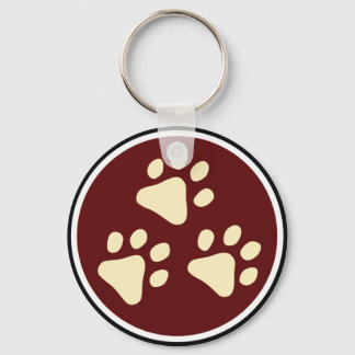 Tripawds 3-Paw Badge Keychain
