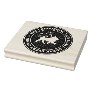 Tripe Judah Selassie Jah Rastafari Wood Art Stamp