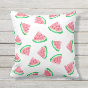 Tripical Watercolor Watermelon Cushion
