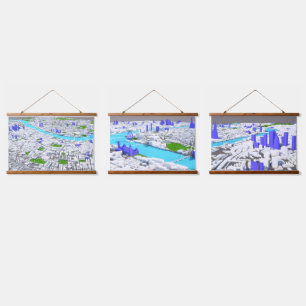 Triple 3D London Tapestries