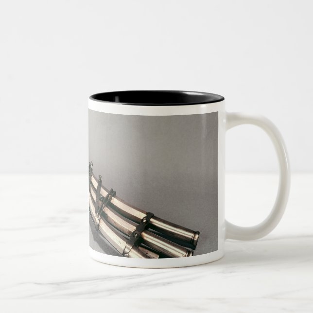 Triple-barrelled pistol Two-Tone coffee mug (Right)