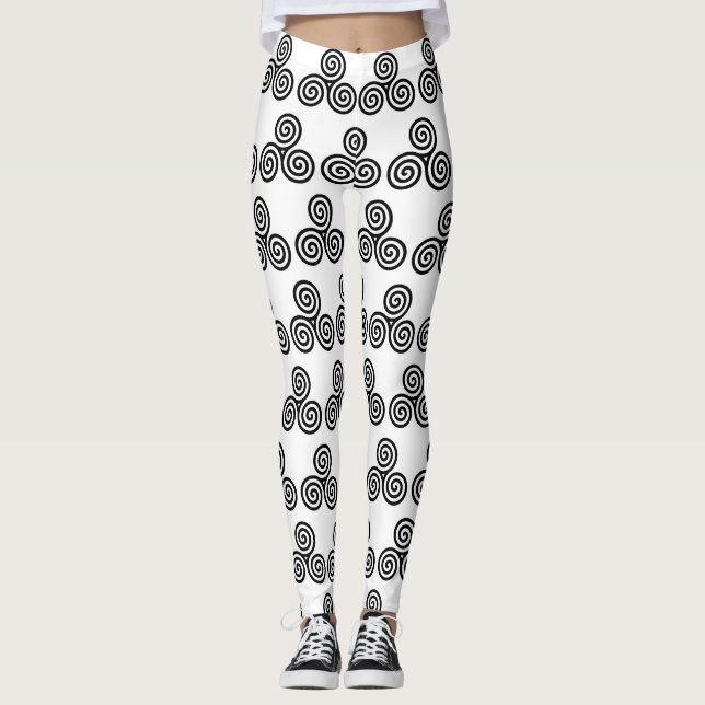 Triple Black Spirals Thunder_Cove Leggings (Front)