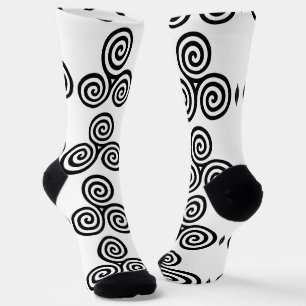 Triple Black Spirals Thunder_Cove Socks