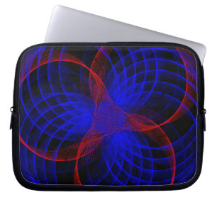 Triple Blueberry Accent Geometric Electronics Bag