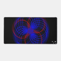 Triple Blueberry Colour Geometric Mouse Pad Mat