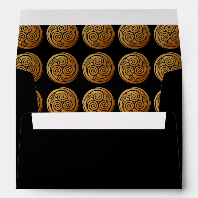 Triple Celtic Knot Swirl Mandala Envelope (Back (Bottom))