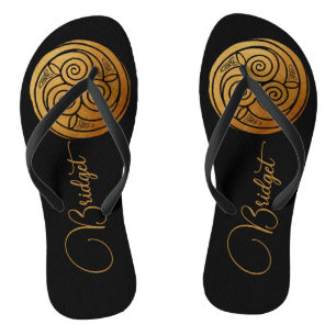 Triple Celtic Knot Swirl Mandala Personalised Thongs