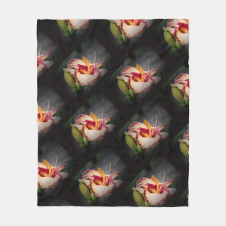 ‘Triple Cherries’ Daylily Fleece Blanket
