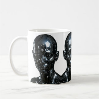 Triple Chrome Faces Coffee Mug