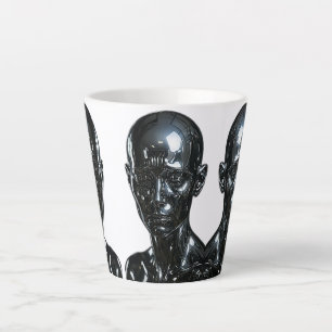 Triple Chrome Sculpture Latte Mug