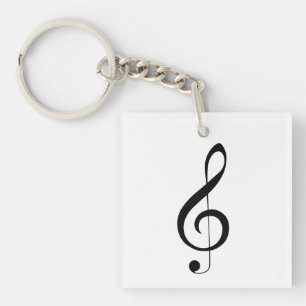 Triple Clef Musical Note, Key Ring