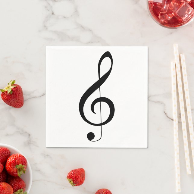 Triple Clef Musical Note, Napkin (Insitu)