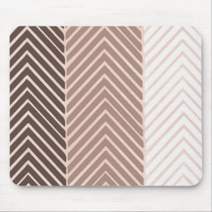 Triple Cream Chevron Mouse Pad