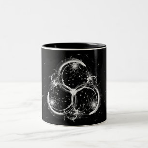 Triple Crescent Moons Two-Tone Coffee Mug