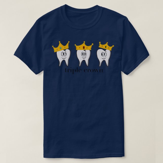 Triple Crown th Humour T-Shirt (Design Front)