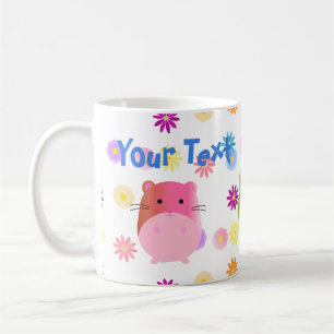 Triple Cute Kawaii Hamsters Custom Coffee Mug