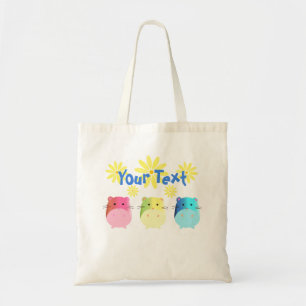 Triple Cute Kawaii Hamsters Custom Tote Bag