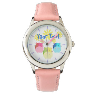 Triple Cute Kawaii Hamsters Custom Watch