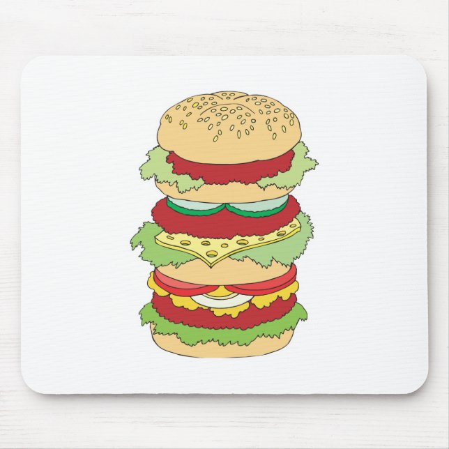 triple decker hamburger mouse pad (Front)