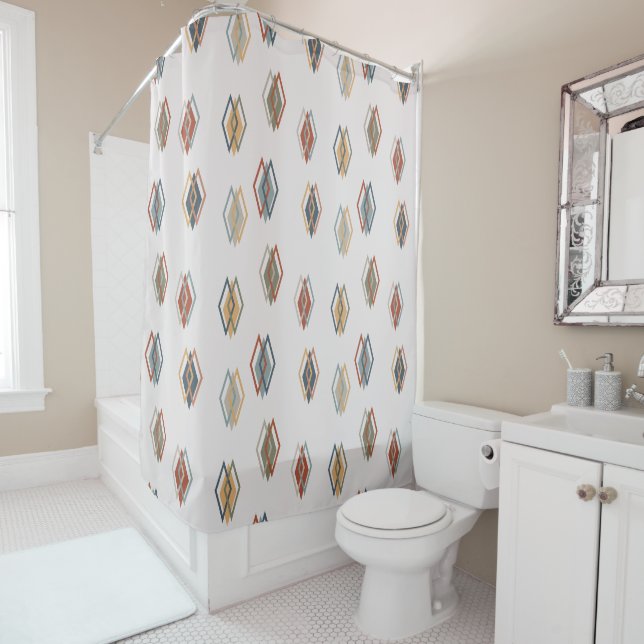Triple Diamonds  Shower Curtain (In Situ)