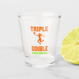 Triple Double Women's Basketball Shot Glass