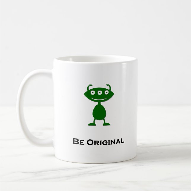 Triple Eye Be Original green Coffee Mug (Left)