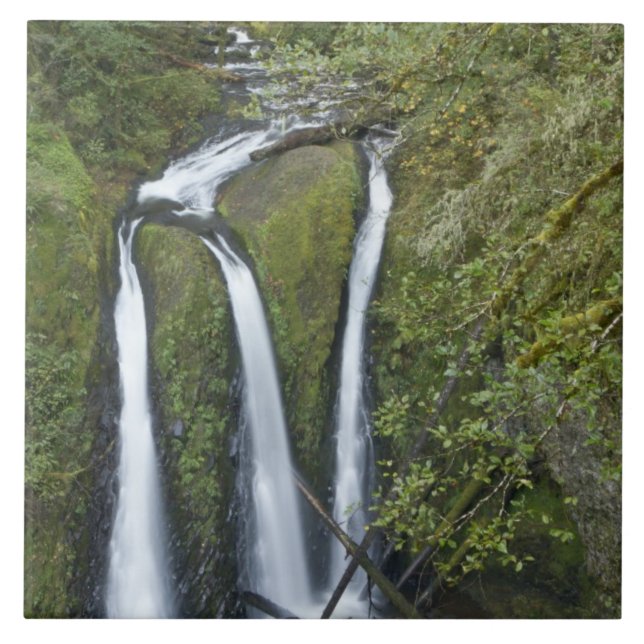 Triple Falls, Columbia River Gorge Ceramic Tile (Front)