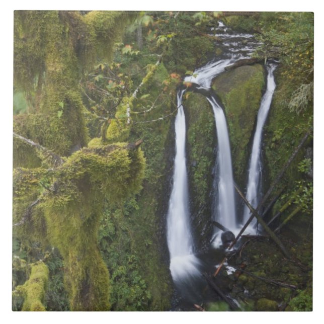 Triple Falls, Columbia River Gorge Ceramic Tile (Front)