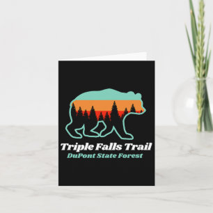 Triple Falls Trail Dupont State Forest Bear Souven Card